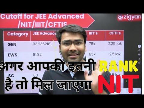 last Rank for Admission into NIT , IIIT and Cftis| Maximum Rank| JEE Mains 2024 Result |Advanced